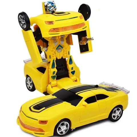 brinquedo Carrinho Camaro Transformers Vira Robô Luz Som Bate Volta