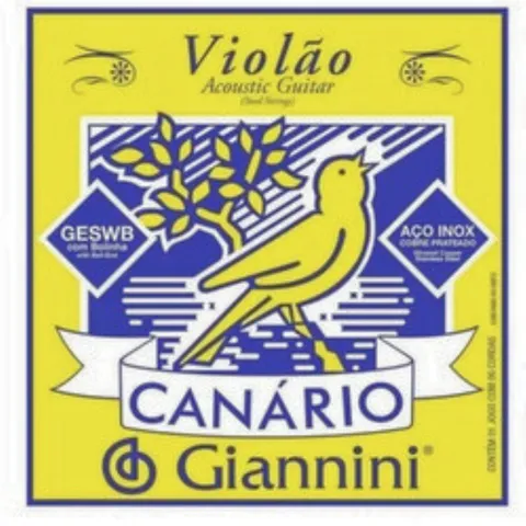 Encordoamento Canário Violão De Aço Giannini