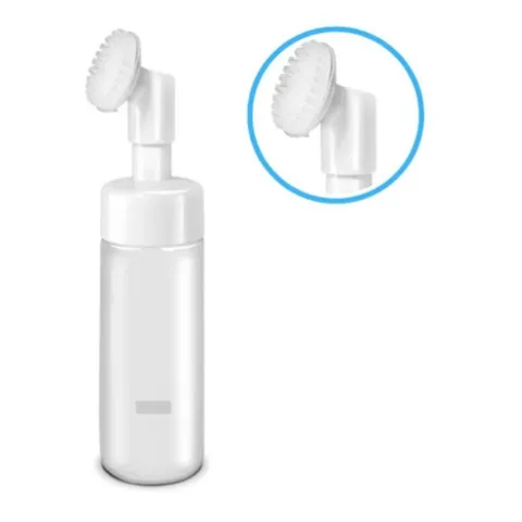 Frasco de Pump Espumador Com Escova Silicone Para Limpeza Facial Skin Care 150ml
