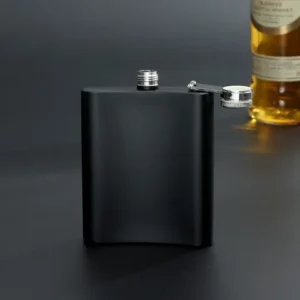 Cantil Porta Whisky 7oz em Aço Inoxidável com Acabamento Fosco