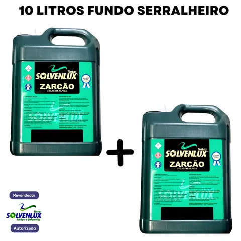 10 Litros Tinta Zarcão Solvenlux Fundo Serralheiro