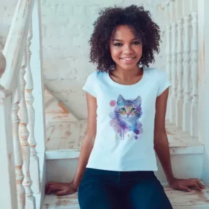 Camiseta Roupa Moda Feminina Masculina Dry Fit Confort Gato Art Colorida Ou Camiseta Surpresa Aleatória