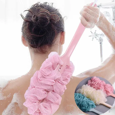Bucha De Esfregão Escova Esponja Para Banho Com Cabo Costas Náilon Casa Em Banheiro Multiuso Sabonete Shampoo