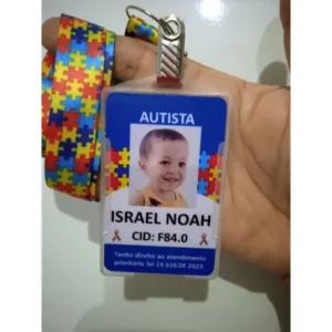 Crachá autismo PVC crachá do autista cordão quebra cabeça pulseira cartão SUS