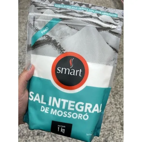 Sal Integral Mossoró Fino 1kg Smart