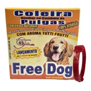 COLEIRA FREE DOG ANTI PULGAS COMP 45CM C AROMA TUTI FRUTTI