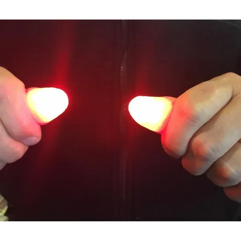 2 Peças Suporte De Dedo Mágico Com Luz LEDLuz de energia dançando luz de dedo luz mágica de dedo