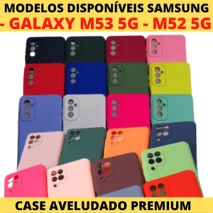 Capa Capinha Samsung Galaxy M53 5G M52 5G Aveludada Premium Proteção Câmera