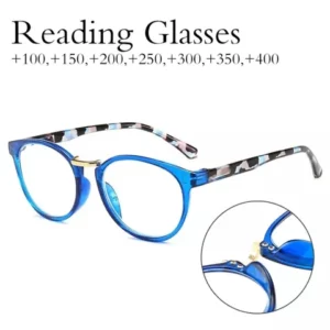 LINSON Óculos Redondos De Leitura Fashion Feminino Masculino óculos Antifadiga Presbiópico 15 20 25 30 35 40