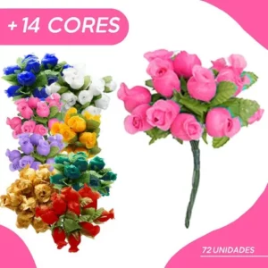 Mini Flor Artificial Pacote Com 72 Florzinha Criar