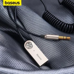 Baseus Receptor Sem Fio Bluetooth 50 Car Aux 35mm Para Speaker Headphones