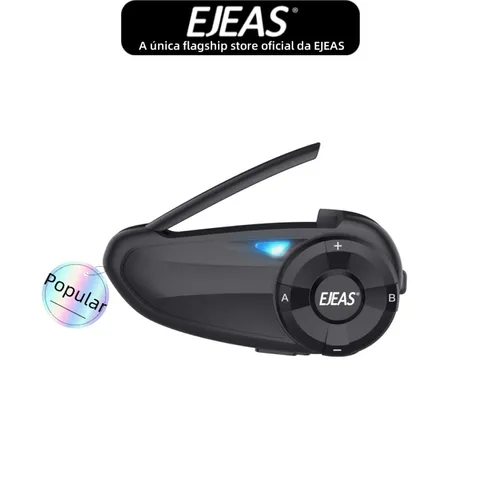 EJEAS Q7 Capacete De Motocicleta Bluetooth Intercomunicador Fone De Ouvido 51 Impermeável 2 Piloto Fala Ao Mesmo Tempo 1 Pacote Para Shoei AGV KYT Yamaha Honda Forza 250