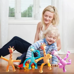 KidsNewbea Tubo Esticado Girafa Brinquedo com VentosaQuebracabeça infantil brinquedos criativos para aliviar o stress