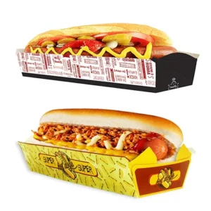 50unid Hot Dog Embalagem Caixa para Cachorro Quente Hot Dog Balcão 50 unidades