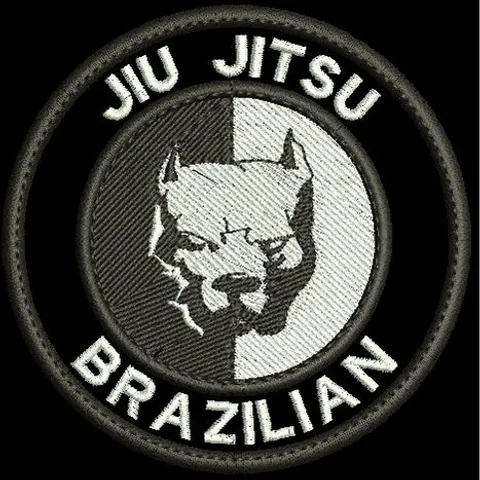 Patch bordado Brasil Jiu Jitsu com ou sem CARRAPICHO e também termocolante