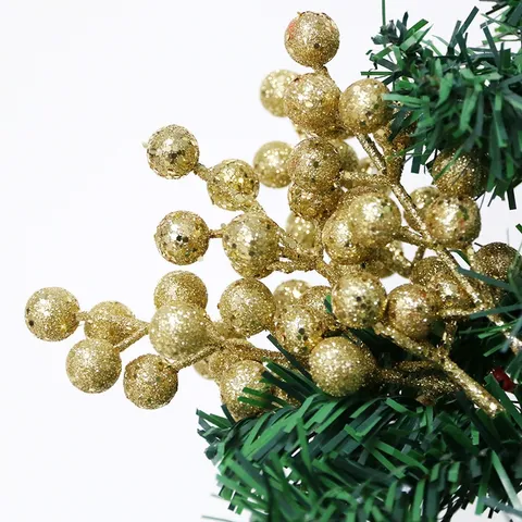 5pcsPacote De Bagas Glitter De 11cm Com Brilho Colorido Cores Sortidas Para Decoração De Casa De Natal