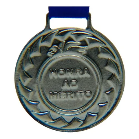Medalha de Honra ao Mérito Prata 30M com Fita Azul Premiação