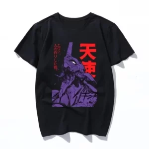 Camiseta Básica Algodão Unissex Anime Evangelion Eva 01 Promoção Lançamento Tumblr