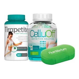 Kit Tirapetite Celluoff Anti Celulite Porta Comprimidos Nutrilibrium