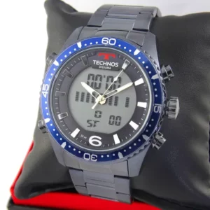 Relógio Technos Masculino Anadigi Azul Bjk203aae4a