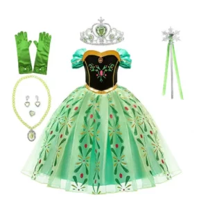 Kids Girl Frozen Queen Anna Cosplay Dress Princess Party Costume Halloween Gift