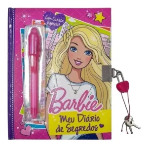 Diário Infantil De Menina Barbie Com Caneta Mágica