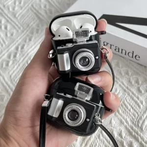 Câmera Incandescente 3D Capa Macia À Prova De Choque Para AirPods 1 2 3 4 Pro inPods i12 Fone De Ouvido Bluetooth Sem Fio Protetora