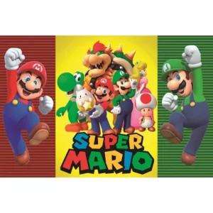 Painel Festa Infantil Decoração Super Mario Bros 100x065 Bamper