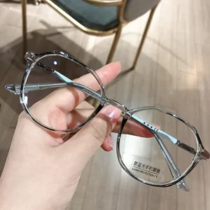 Óculos antiRadiação E Luz Azul Espelho De Moda Feminina Com Moldura Preta De Plana