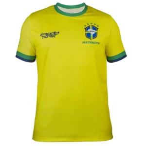 Camisa Do Brasil Feminina Casual Baby Look Pro Tork 2022 Patriota Copa Do Mundo