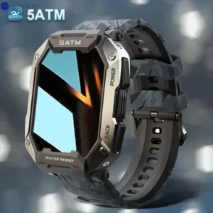 2022 Novo Smartwatch Completo Touch Para Android Pressão Arterial Oxigênio Relógio Fitness 5 Atm A Prova Dágua Inteligente Masculino Militar