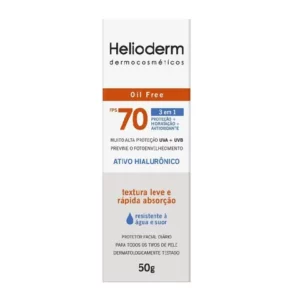 Protetor Solar Helioderm Facial Fps70 Oil Free 50g Sem Cor
