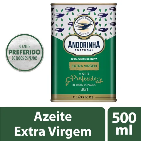 Azeite De Oliva Extra Virgem Português Andorinha Clássicos Lata 500ml