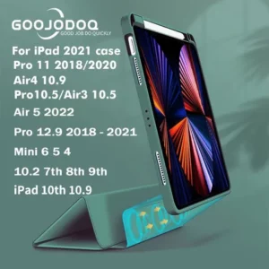 Goojodoq 2021 Capa ipad Protetora Magnética De Silicone Com Três Dobras Para iPad Air4 109 De 201811 Polegadas