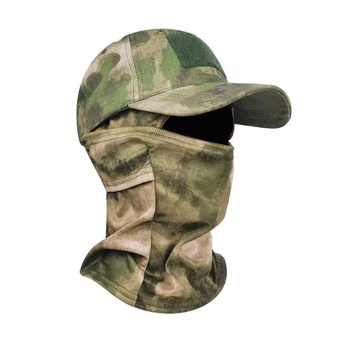 Capô Militar Tático Do Exército Bonés De Beisebol Masculino Balaclava Caminhadas Ao Ar Livre Boné Camuflagem Máscara Facial Completa