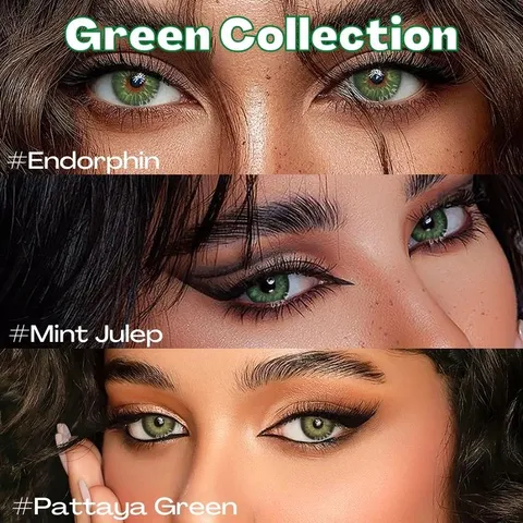 UYAAI 2pçs1 Par Lentes De Contato Coloridas Naturais Para Olho Série Verde