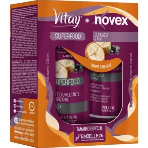 Kit Shampoo e condicionador Umectante e Energizante Vitay Superfood Cupuaçu e Açaí 200ml