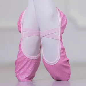 1 Par De Sapatos De Ballet De Dança Glitter Pink Color Dance Shoes For Girls Children Women Teacher100