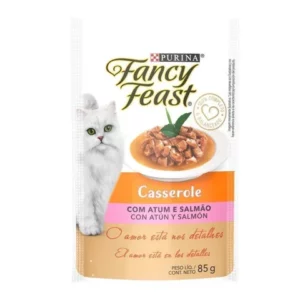 Alimento para Gatos Adultos Casserole com Atum e Salmão Purina Fancy Feast Sachê 85g