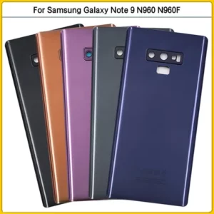 Para Samsung Galaxy Note 9 N960 N960F Tampa Traseira Da Bateria Painel De Vidro 3D Note9 Caixa Câmera Lente Adesiva Substituir