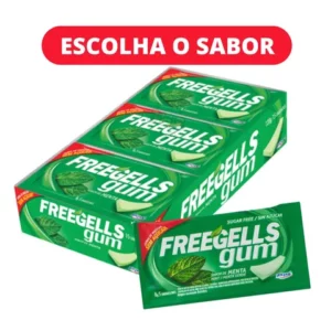 Chiclete Freegells Gum C15un tipo Trident sem açúcar sabores