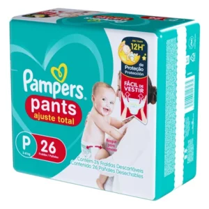 Fralda Descartável Infantil Pants Pampers Ajuste Total P Pacote 26 Unidades