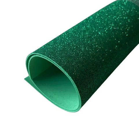 Eva com Glitter 40x48 10 Folhas Verde