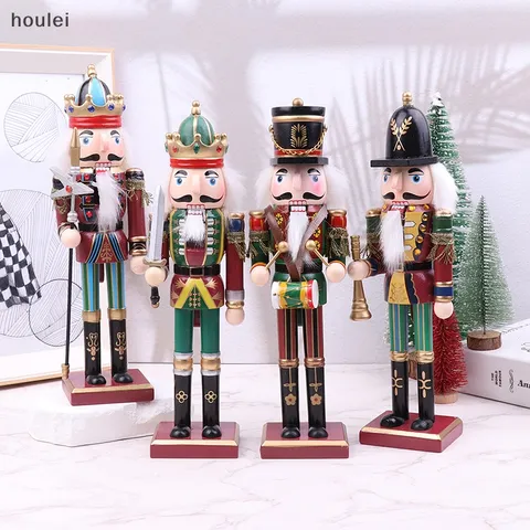 houl 30cm QuebraNozes De Natal Artesanato Fantoche Soldado Home Ornamentos