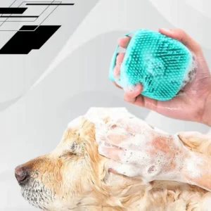 Escova de Banho Silicone com Dispenser Massageador Pets ShampooSabonete Líquido