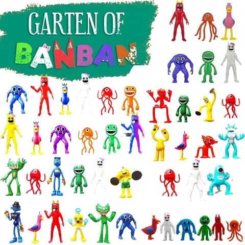 12pcsset Garten of Banban Figura Modelo De Brinquedo Decoração Boneca Feita A Mão Para Crianças Presentes Fãs
