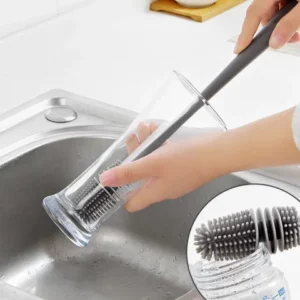 Escova de Silicone para Lavar Garrafa Mamadeira Copo e Taça Limpeza Eficiente e Delicada