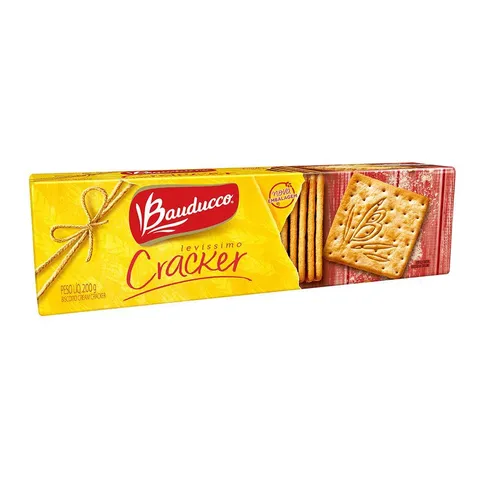 Biscoito Cream Cracker Integral Bauducco Levíssimo Pacote 200g