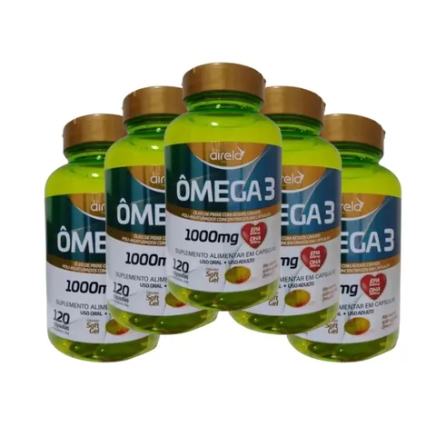 Suplemento Vitaminico Ômega 3 Airela EPA 540mg DHA 360mg C120 Caps Kit C5
