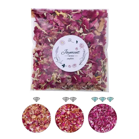 Confete de Casamento Rosa 100 Natural Flor Seca Biodegradável Pop Wedding DIY Aromaterapia Decoração de Festa Pétala de Rosa